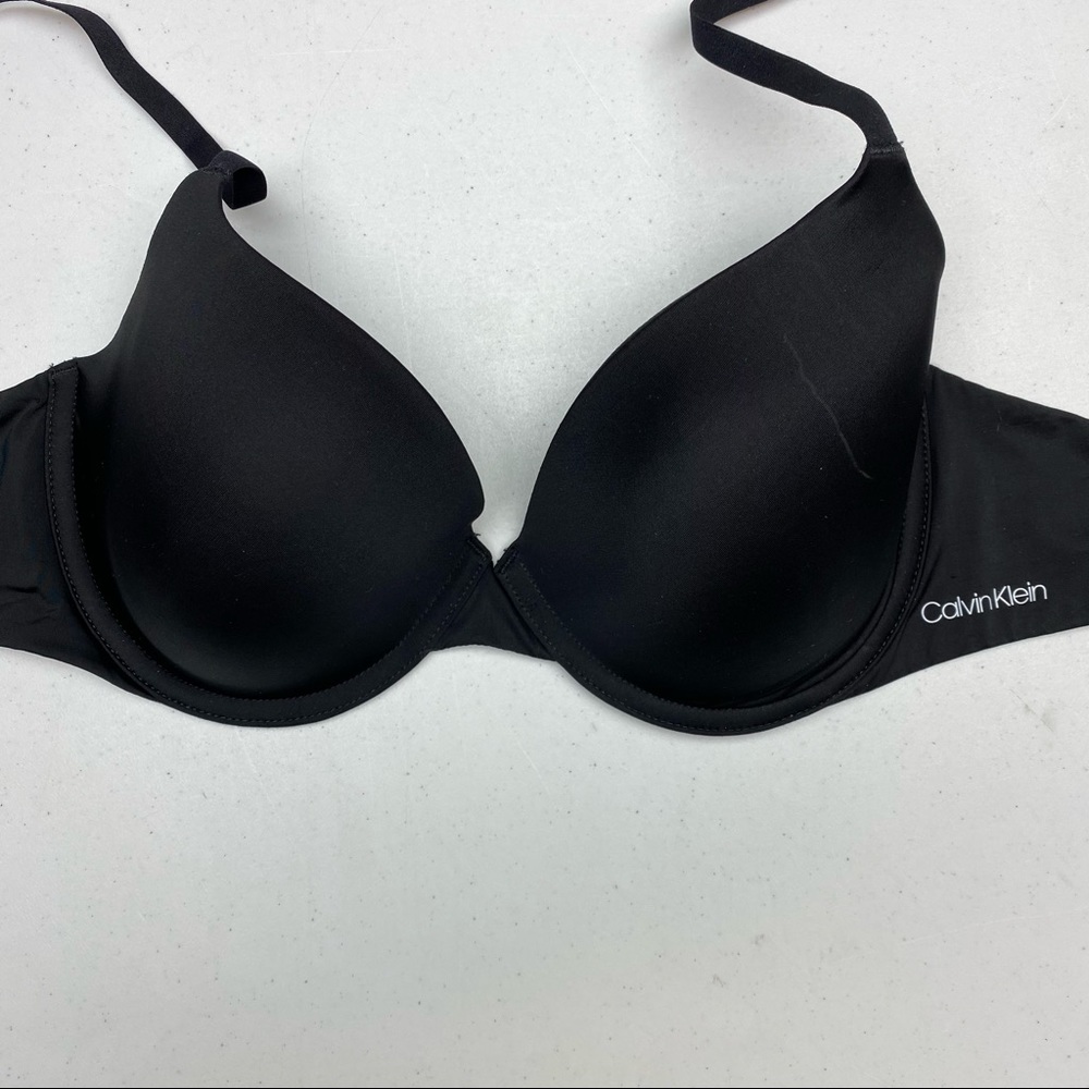 NWOT CK BLK Lined Plunge, 34C. *P1016